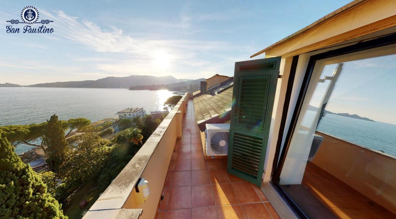 Attico San Faustino: Beachfront Villa with Panoramic Sea Views Rapallo Exterior photo