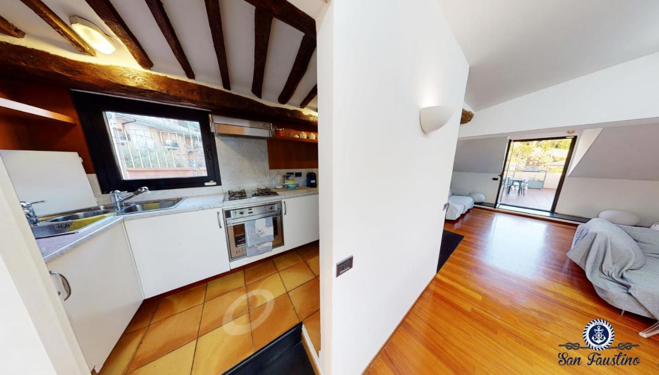 Attico San Faustino: Beachfront Villa with Panoramic Sea Views Rapallo Exterior photo